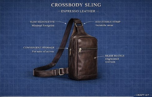 Crossbody Sling — Espresso Leather