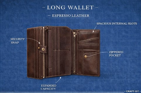 Long Wallet — Espresso Leather
