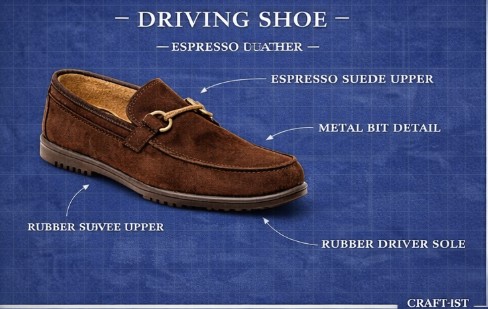 Driving Shoe — Espresso Suede