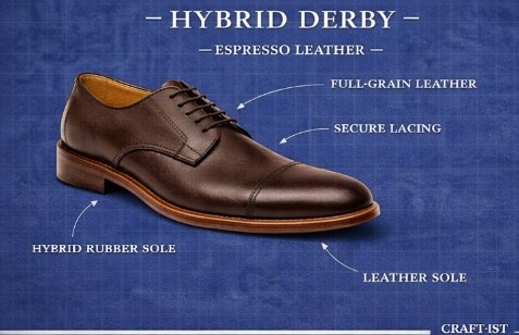 Hybrid Derby — Espresso Leather
